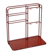 Wall bottle holder in metal 2 places red cm59x33xh62.5
