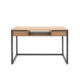 Modern oak bedroom office desk with drawers 120 x 60 x 75 h cm (DENVER30)