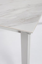 Extendable table Briva white gray