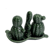 Green ceramic cactus cm13,5x8,5h10