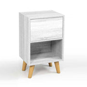 Comodino camera bianco  piedini alti  Due vani   cm 40 x 30 x 65 h