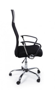Dakar faux leather office armchair with black armrests
