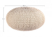 Woven sand pouf bizzotto cm 80