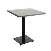 Gray resin table top for outdoor