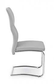 Light gray eco-leather chair THELMA 44x58x h104 cm