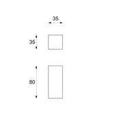 Column 35x35x80h cm with internal structure in plywood
