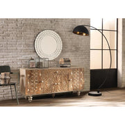 Sideboard 4 doors 1 drawer in brown mango wood 47x 160x h. 75 cm
