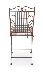 Folding steel chair Brown MELANIE 38x51x h92 cm