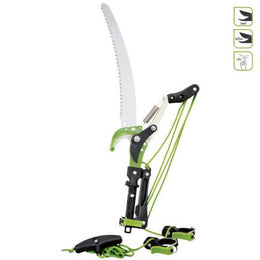 Tree pruner with saw for telescopic poles