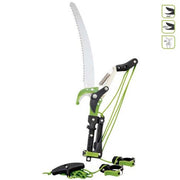 Tree pruner with saw for telescopic poles