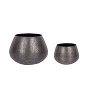 Set of 2 black industrial style aluminum pot holders