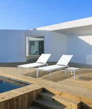 Cruise white aluminum coffee table garden furniture