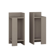 Set of 2 Elos Light Mocha Bedside Tables 25x25x60 cm