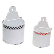 Metal rack 1-2 white red black cm19x12,5h17-30,5