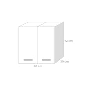 Modular wall unit for kitchen White Ash 2 doors Cm 80x32xH 72