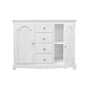 Sideboard in MDF two doors four drawers Bianca BLANC 100x40x h80 cm