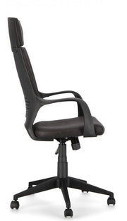 Office armchair in Damon fabric with high black back