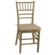 Gold chiavari wooden chair with gold cushion 40x40h43 - 92 cm