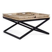 Tray coffee table with tray 90x90 cm