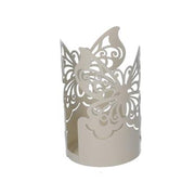 Round cream butterfly metal cup holder cm ø8h20