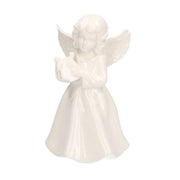 White ceramic angel with lyre 12x10h20.5 cm