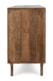 Sideboard 2 doors - 3 brown drawers in vintage style wood