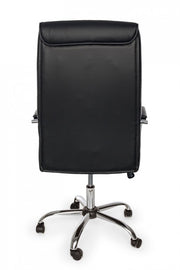 Office armchair with Queensland armrests in black eco-leather