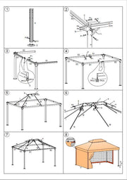 Luxury dallas gazebo 3x3m with mosquito net 400g - m2