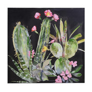 Black cactus print picture cm80x80x3