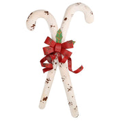 White metal stick with red bow cm35x60x7,5