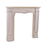 Bleached wood fireplace cm108x21,5h101