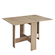 Artemio space-saving folding table in oak colour