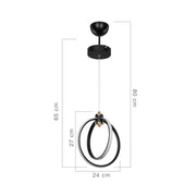 Felicia pendant lamp with two LED circles ASZ1591