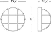 Small ceiling cage industrial line black round