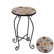 Round drill metal mosaic column cmø35,5h59
