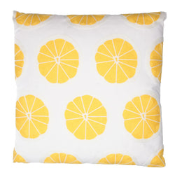 Square lemon fabric cushion cm45x45h10
