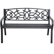 Pavia anthracite metal bench