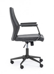Jamie black eco-leather office armchair 67 x 58 x 93 cm