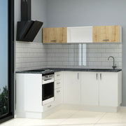 White Reversible Corner Kitchen 180x160 cm
