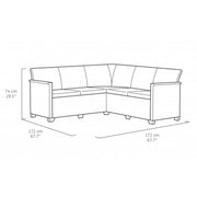 Emma Corner graphite set with cushions