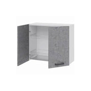 Cement gray kitchen drainer wall unit with 2 doors Cm 80x32xH 72
