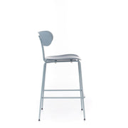 Polypropylene stool with light blue seat