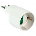 Single Asymmetrical Space Saving Plug Adapter 2P T 10A Plug
