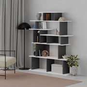 Apollon design bookcase in anthracite white