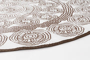 White-Brown Rasht Rug D150