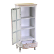 Andorra wooden display cabinet 1 glass door + 1 drawer cm48x32h120