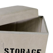 3 boxes in cream rectangular storage fabric