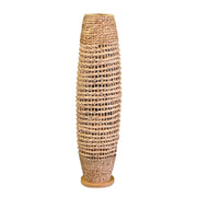 Natural rattan floor lamp with ø31h119,5 cm base