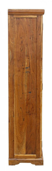 Showcase with 2 brown doors in rustic style wood