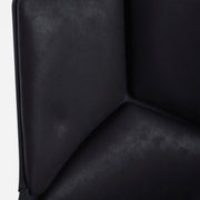 Office armchair in Damon fabric with black low back
